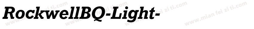 RockwellBQ-Light字体转换