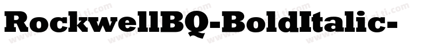 RockwellBQ-BoldItalic字体转换