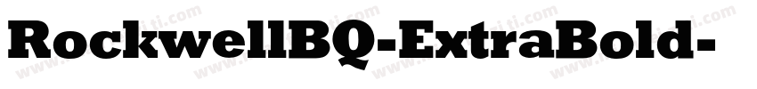RockwellBQ-ExtraBold字体转换