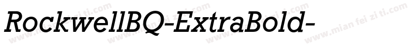 RockwellBQ-ExtraBold字体转换