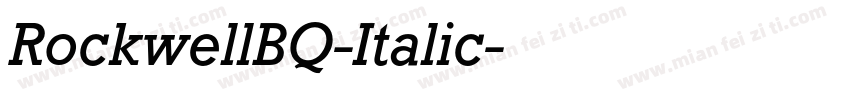 RockwellBQ-Italic字体转换