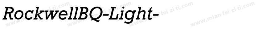 RockwellBQ-Light字体转换
