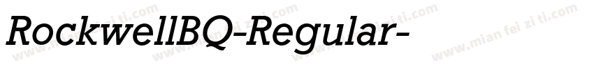 RockwellBQ-Regular字体转换