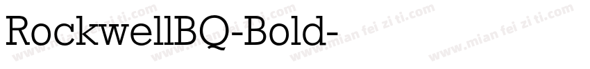 RockwellBQ-Bold字体转换