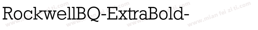 RockwellBQ-ExtraBold字体转换