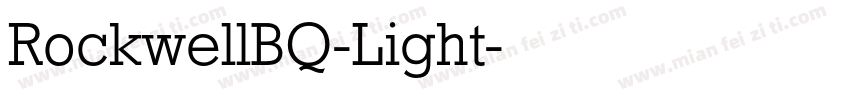RockwellBQ-Light字体转换