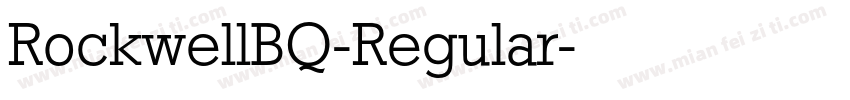 RockwellBQ-Regular字体转换