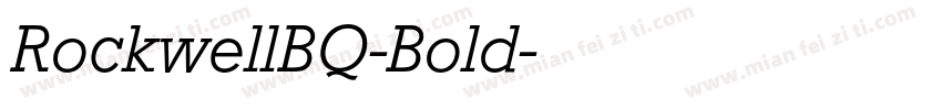 RockwellBQ-Bold字体转换