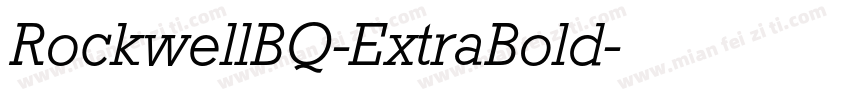 RockwellBQ-ExtraBold字体转换