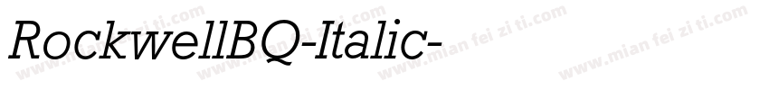 RockwellBQ-Italic字体转换