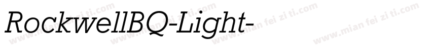 RockwellBQ-Light字体转换