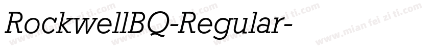 RockwellBQ-Regular字体转换
