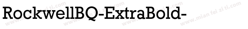 RockwellBQ-ExtraBold字体转换
