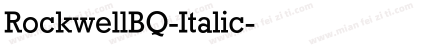 RockwellBQ-Italic字体转换
