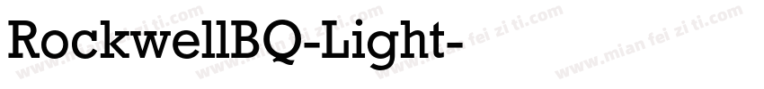 RockwellBQ-Light字体转换