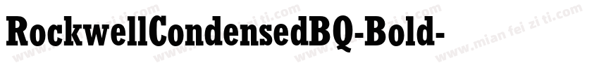 RockwellCondensedBQ-Bold字体转换