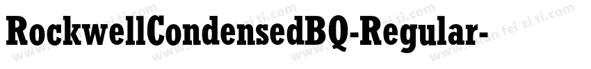 RockwellCondensedBQ-Regular字体转换