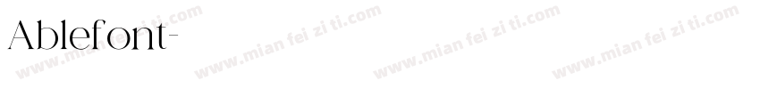 Ablefont字体转换