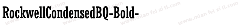 RockwellCondensedBQ-Bold字体转换