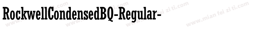 RockwellCondensedBQ-Regular字体转换