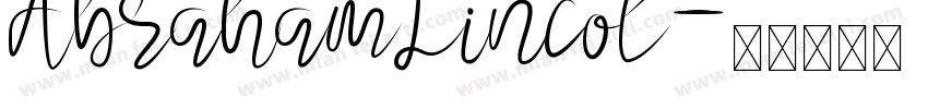 AbrahamLincol字体转换