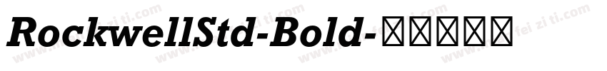 RockwellStd-Bold字体转换