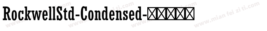 RockwellStd-Condensed字体转换