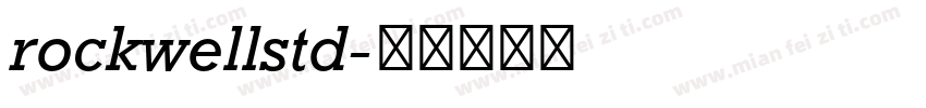 rockwellstd字体转换