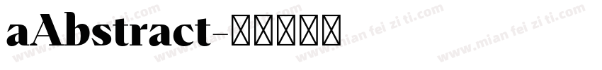aAbstract字体转换