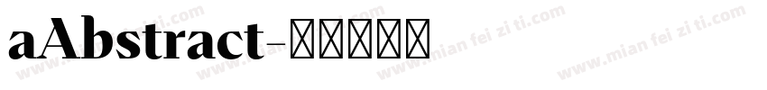 aAbstract字体转换