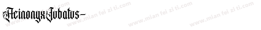 AcinonyxJubatus字体转换