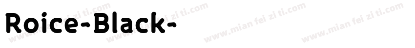 Roice-Black字体转换