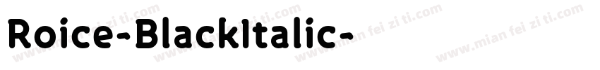 Roice-BlackItalic字体转换