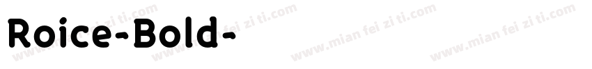 Roice-Bold字体转换