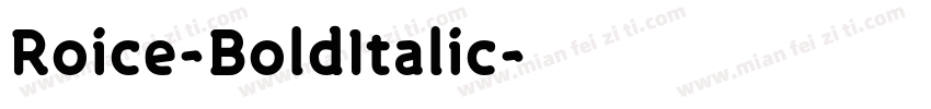 Roice-BoldItalic字体转换