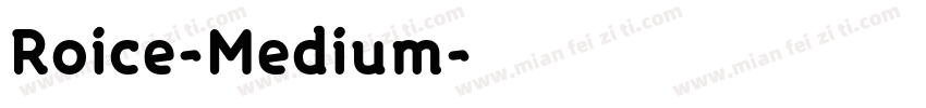 Roice-Medium字体转换