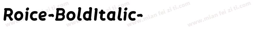 Roice-BoldItalic字体转换