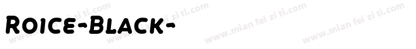Roice-Black字体转换