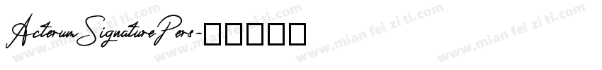 ActerumSignaturePers字体转换