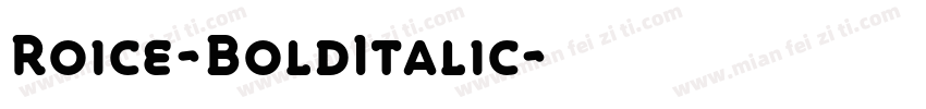 Roice-BoldItalic字体转换