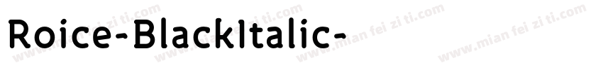 Roice-BlackItalic字体转换