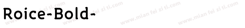 Roice-Bold字体转换