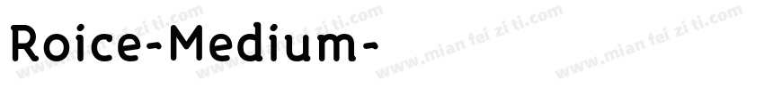 Roice-Medium字体转换