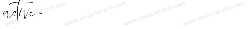 active字体转换
