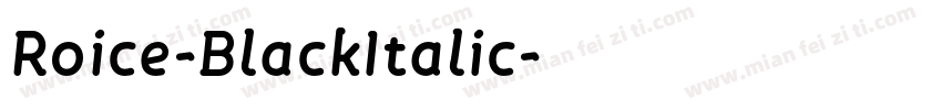 Roice-BlackItalic字体转换
