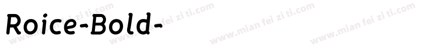 Roice-Bold字体转换