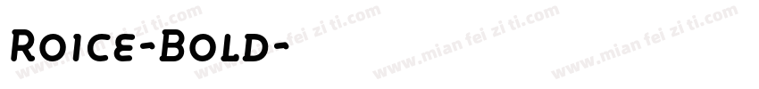 Roice-Bold字体转换