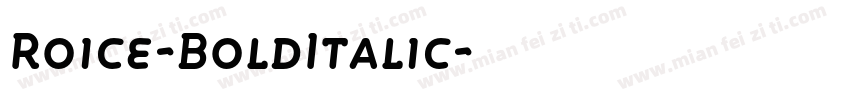 Roice-BoldItalic字体转换