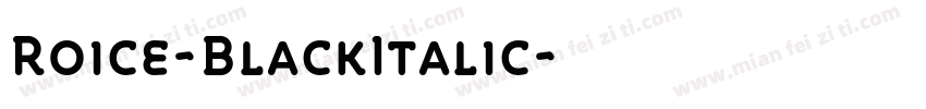 Roice-BlackItalic字体转换