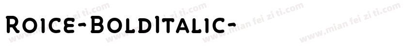 Roice-BoldItalic字体转换